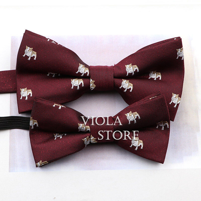 Cute Cartoon Animal Father Son Bowtie Set Dogs Dinosaurs Car Polyester Kids Men Party Daily Butterfly Tie Cravat Gift Accessory