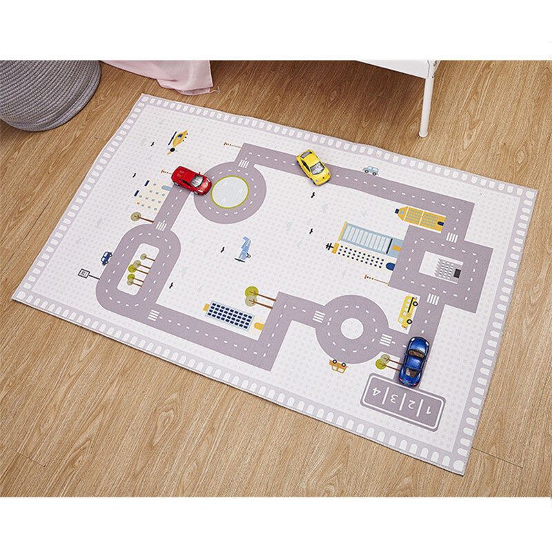 130*80Cm Anak Permainan Jalan Karpet Non-Slip Lantai Tikar untuk Kamar Bayi Merangkak Pad Anak Laki-laki kamar Tidur Karpet Kamar Anak Dekorasi