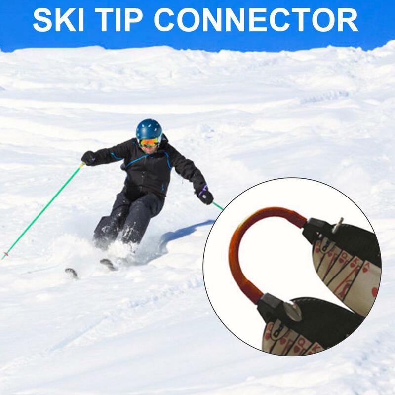 Ponta do esqui Conector Compacto Excelente Elasticidade Tip Connector Fixer Perfeito Para Ski Iniciantes Profissão Ferramentas Essenciais/THY/