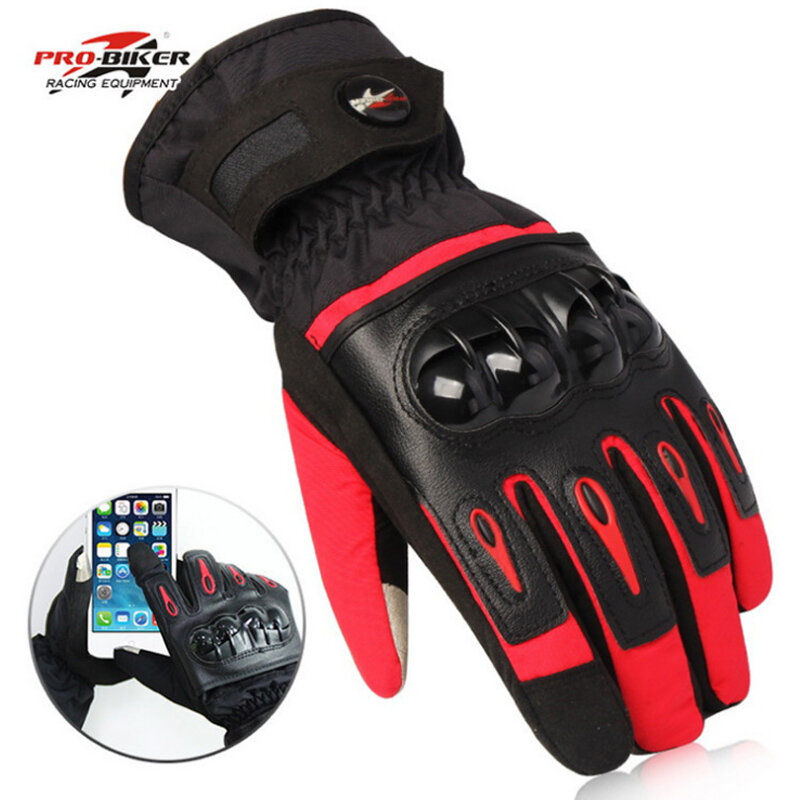 Motorcycle Gloves Winter Warm Waterproof Windproof Protective Gloves 100% Waterproof Guantes Moto Luvas MTV08