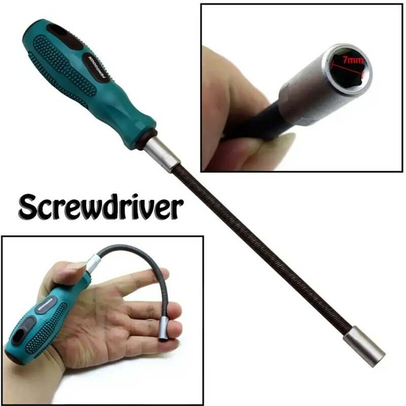 1Pc Multifunctional Non-slip Socket Screwdriver Flexible Hex Screw Manual Screwdriver Tools Hand Tools