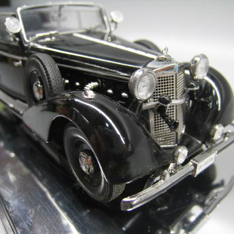 1/43 770K Retro Simulation Alloy Die Casting Convertible Collector's Edition Car Model Chief's Car or Collection Decoration Gift