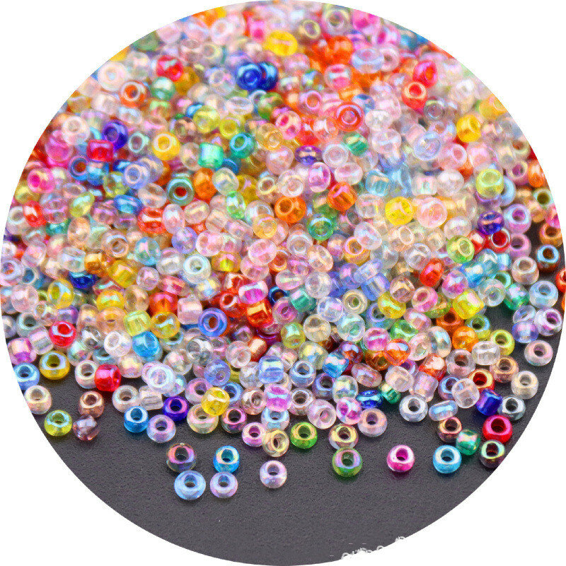 1680 stücke 1,5 mm-4mm Glas Reis Perlen Symphonie Transparent Imitation Nissan Farbe Lose Perlen DIY Perlen Quaste Zubehör