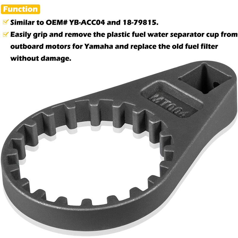 Boot-Tools Kraftstoff Filter Wasser Separator Schlüssel MT0041 für Yamaha 4-Strokes 150 zu 350 HP Seriennummer 0406,HDPI 2006 zu Aktuellen