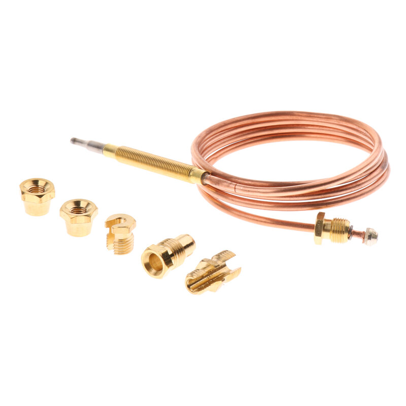 90cm Thermocouple Replacement Set For Gas Furnaces Boilers Water Heaters, Head size: M6*0.75; Tail thread: M9*1