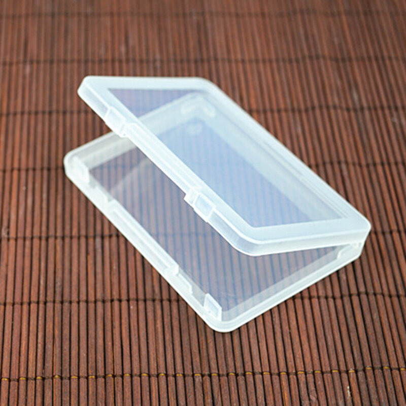 1 шт., портативный квадратный прозрачный пластиковый контейнер для хранения бижутерии, 9,5*6,4*1 см