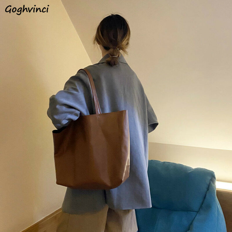 Borse per la spesa da donna di grande capacità borse in pelle PU coreana Eco New Fashion vendita calda All-match Retro riutilizzabile Tote Bag Ladies