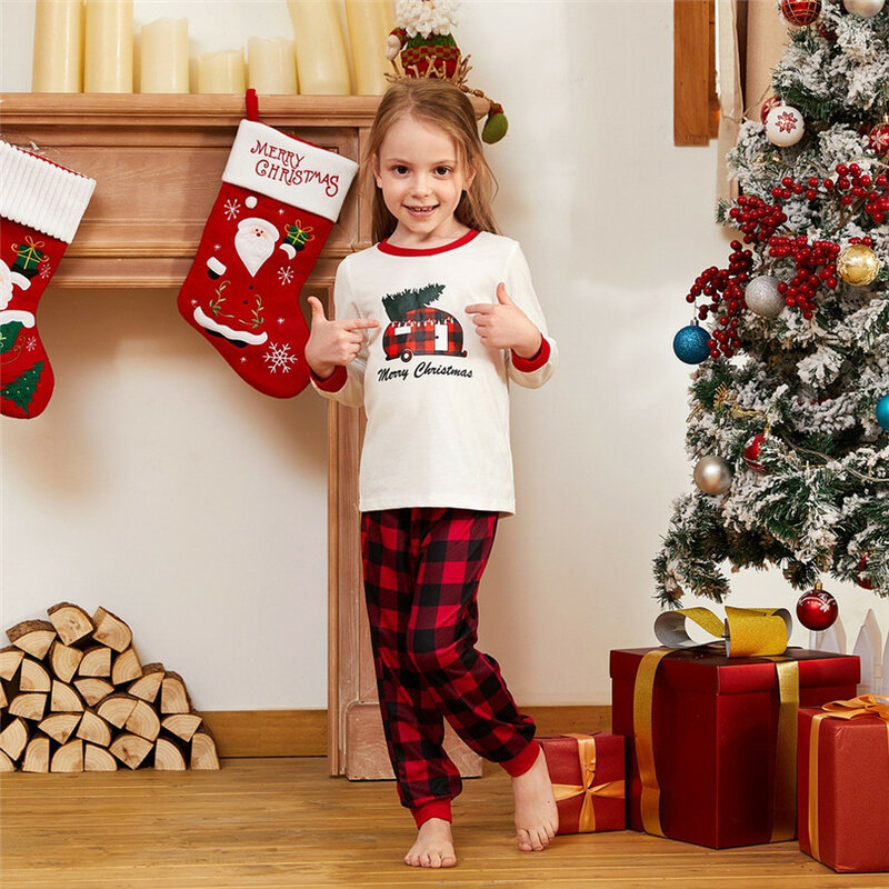 2020 rodzinna piżama bożonarodzeniowa jednakowe stroje rodzinne piżamy zestawy kobiety mężczyźni dziecko dzieci rodzina pasujące ubrania bielizna nocna ubrania