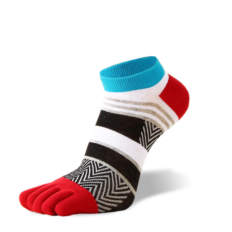 5 pares de calcetines con los dedos de los pies algodón brillante de malla de Color vibrante muy buen elástico lindo tobillo calcetines de cinco dedos de moda