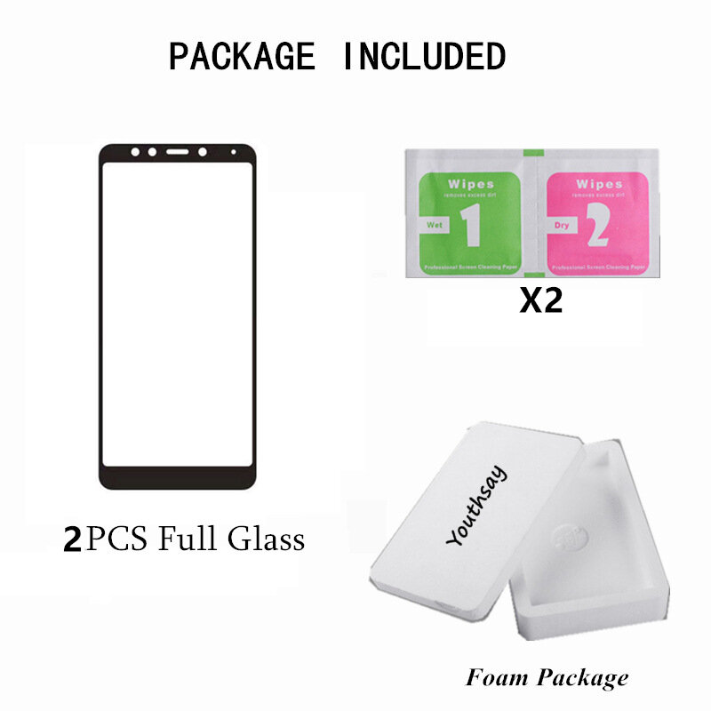 2Pcs Glas Voor Oppo A5 2020 Volledige Lijm Telefoon Screen Protector Glas Voor Oppo A5 2020 Film Voor Oppo a5 2020 Glas 6.5 "Youthsay