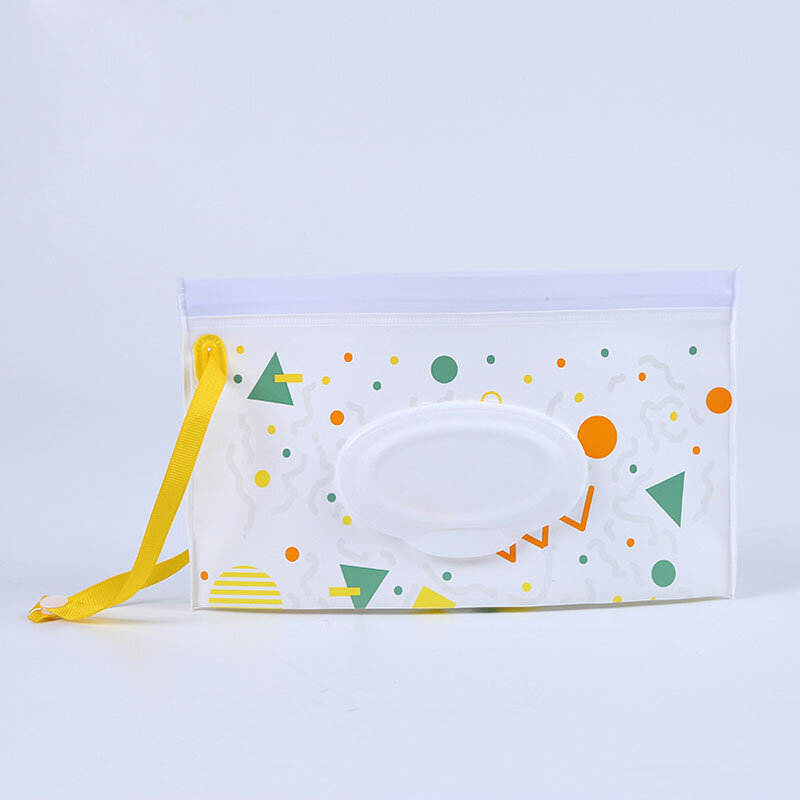 1Pcs Snap-strap Umweltfreundliche Tücher Tragetasche Behälter Kosmetische Taschen Tragbare Einfach-tragen Feuchttücher Tasche Baby pflege
