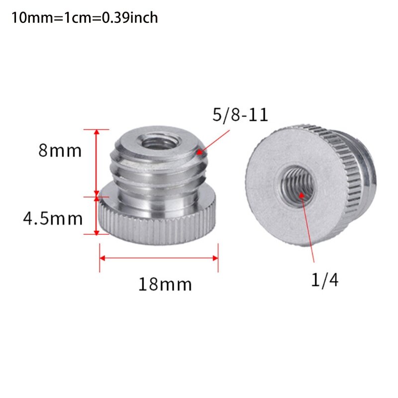 5/8 ''zu 1/4" adpater Kompatibel mit 1/4 Gewinde Laser Level & Entfernungsmesser 5/8 "Stativ Mic Mikrofon stand Adapter