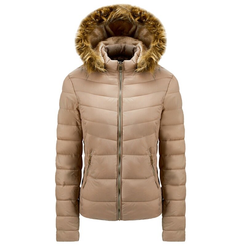 2021 donne inverno autunno giacca in cotone imbottito con cappuccio oversize femminile cappotto spesso corto solido Casual donna parka S-3XL