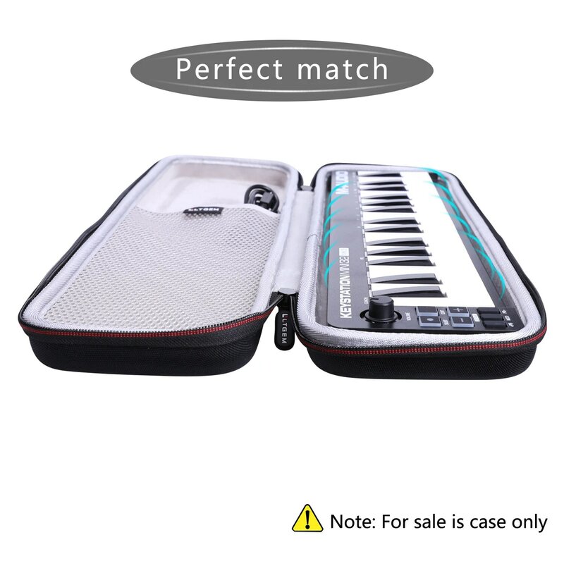 LTGEM Case Keras EVA Tahan Air untuk M Audio Keystation Mini 32 MK3 Ultra Portabel MIDI Keyboard Controller