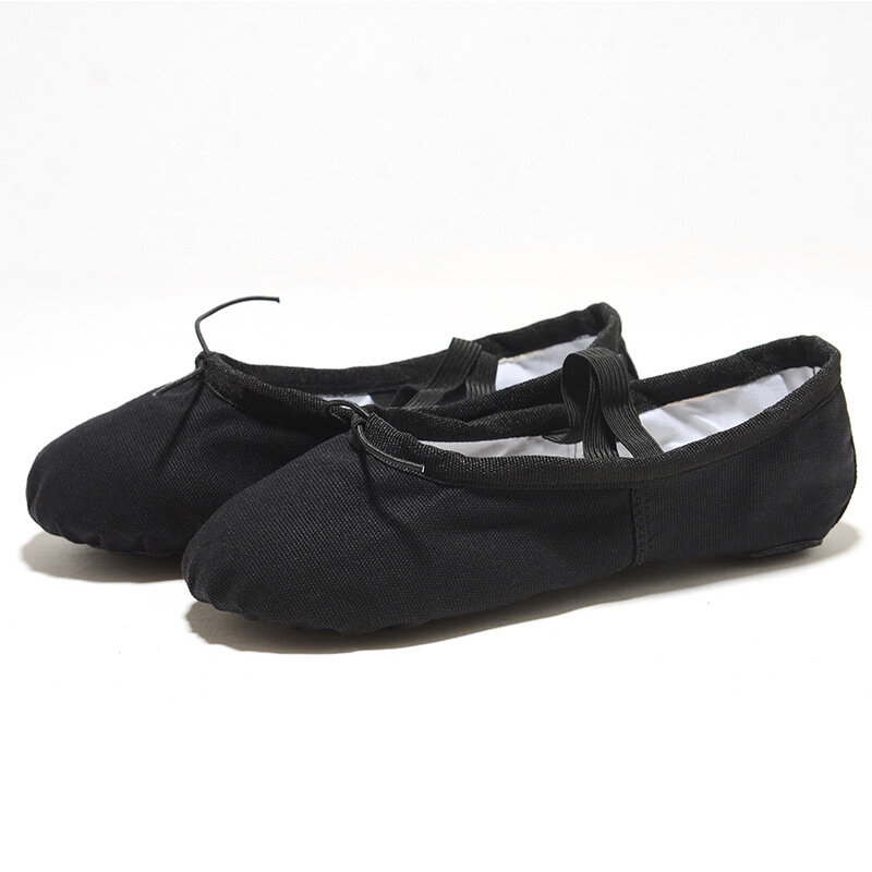 USHINE – chaussures de danse de Ballet en toile souple, chaussures professionnelles en cuir rouge, rose, blanc, noir, pour enfants, femmes