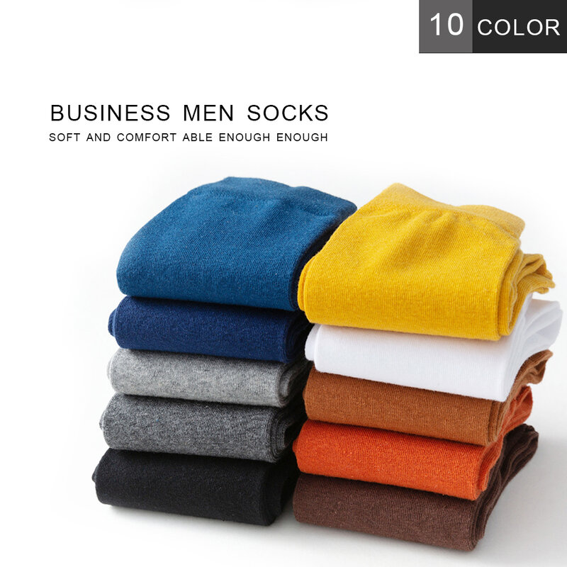 5 par strój biznesowy skarpety męskie oddychające zimowe ciepłe bawełniane skarpety długie męskie wysokiej jakości szczęśliwy kolorowe skarpetki dla mężczyzna prezent