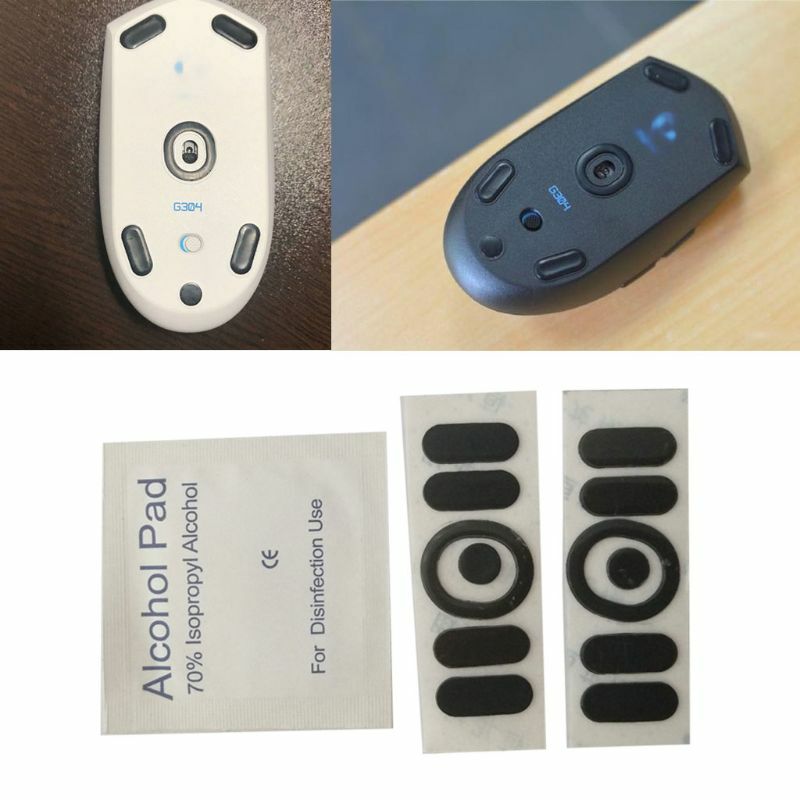 2Pcs 0.6mm Ketebalan Menggantikan Mouse Kaki Mouse Sepatu Untuk Logitech G304 G305 Mouse Sepatu Mouse Stiker Pad Mouse meluncur Curve