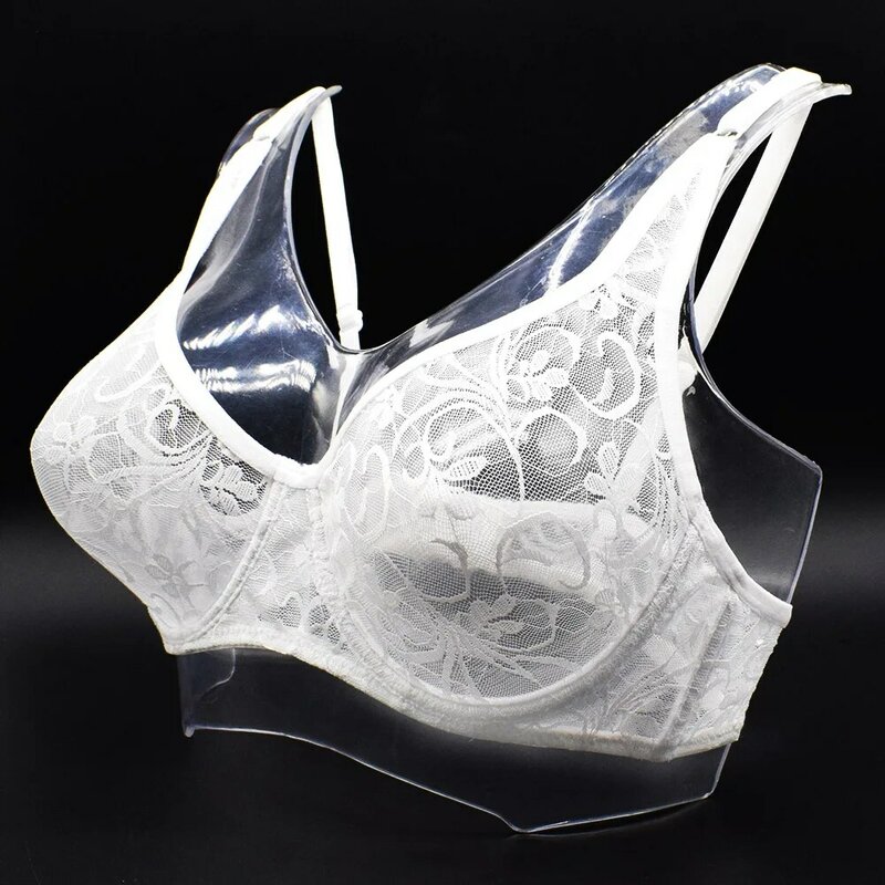 Plus Size Sexy Lace Bras For Women Underwired BH Hollow Out Bra Bralette Womens Underwear Delicate Embroidery Lingerie Brassiere