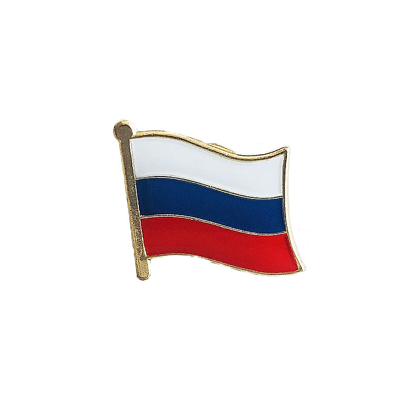 Rússia bandeira nacional cristal epóxi metal esmalte emblema broche coleção lembrança presentes lapela pinos acessórios size1.6 * 1.9cm