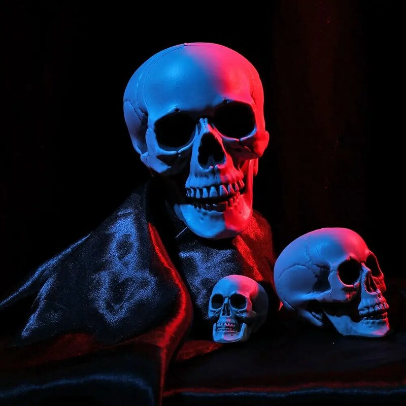 Alle Größe menschlichen Schädel Kopf Skelett Halloween-Stil Foto Requisite Home Party Dekor Spiel liefert