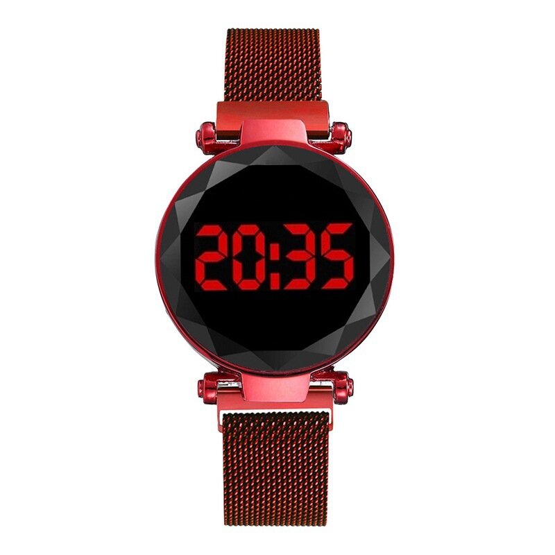 Hot sprzedaż kobiety cyfrowy zegarek moda dotykowy zegarek LED magnetyczne zegarki damskie zegarek damski elektroniczne zegarki na rękę zegar