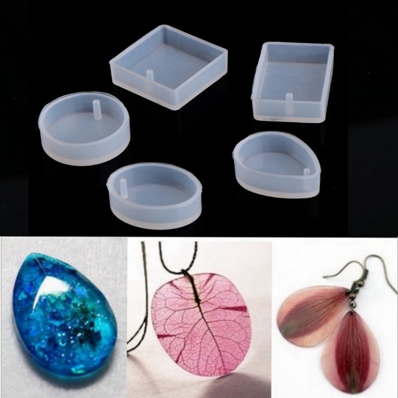 Moldes de resina epoxi para pendientes, molde de silicona hecho a mano, joyería de moda, molde geométrico para colgante de fabricación de joyas de resina DIY