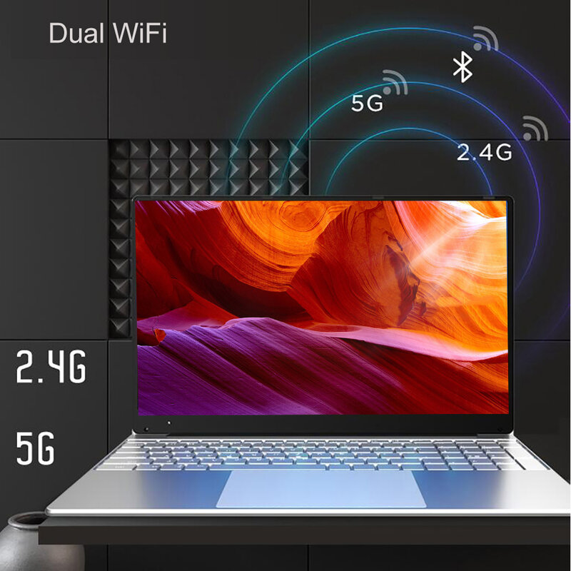 แล็ปท็อปราคาถูก15.6นิ้ว Windows 10 11 Pro 1920*1080แล็ปท็อปแบบพกพาราคาถูก DDR4แรม12GB รอม128GB พอร์ต SSD HDMI โน้ตบุ๊ค