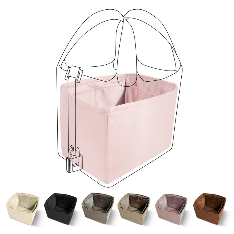 Органайзер для кошелька dgas, атласный плотный, подходит для женских сумок с фотографией-otin 18/22, шелк, роскошная сумка-тоут в сумке, формирователь, для женщин