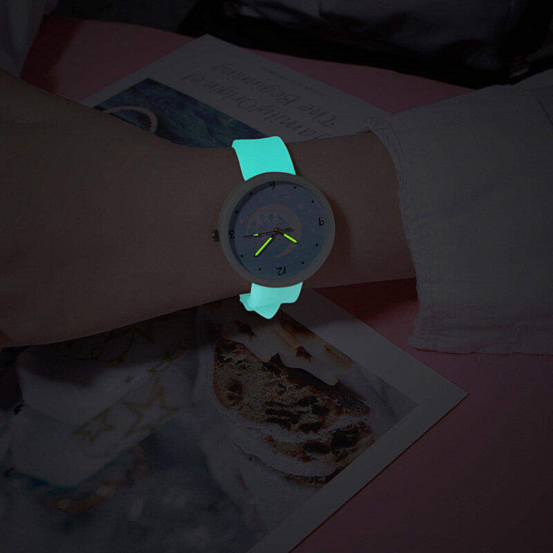 Роскошные брендовые светящиеся кварцевые детские часы, дропшиппинг, Детские Силиконовые часы для мальчиков и девочек, детские подарки, Relogio
