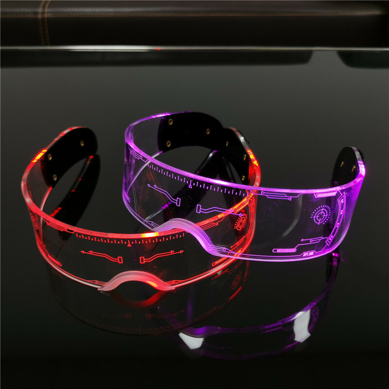 Gafas Led luminosas de colores para fiesta, lentes con iluminación de 7 colores, 5 uds, para Rave, KTV, Bar, Festival, decoración
