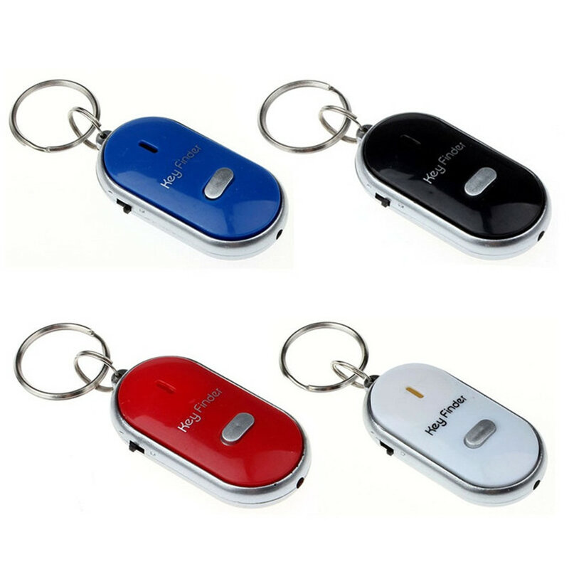 LED Light Torch Remote Sound Control Lost Key Fob Alarm Locator Keychain Whistle Finder Old Age Anti-lost Alarm 40MR29
