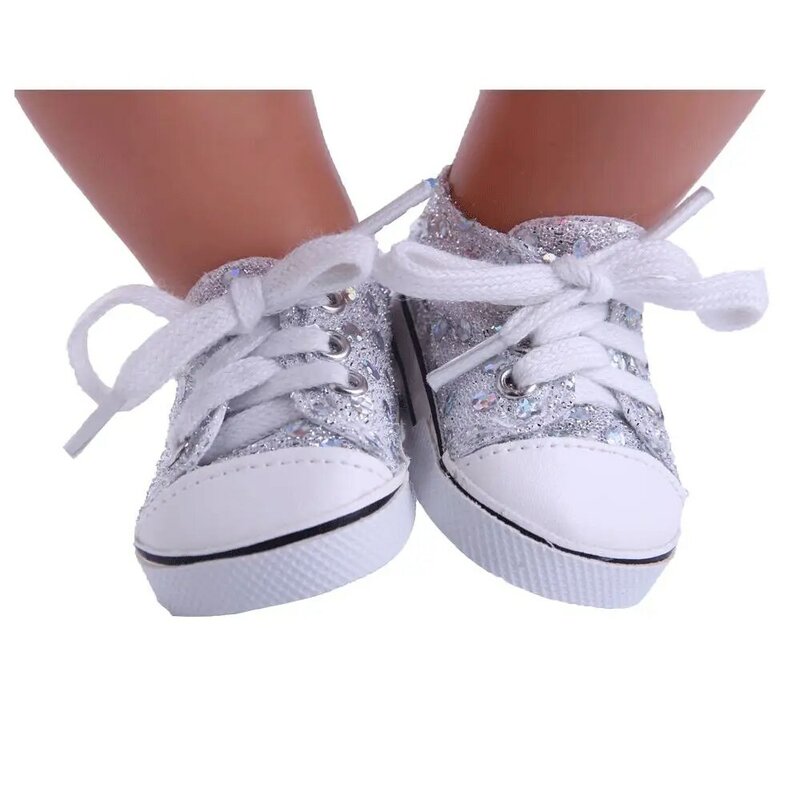 14 stylów 7 cm płócienne buty dla lalek ubrania akcesoria dla 43 cm urodzonych ubrań dla dzieci 18 Cal amerykańska lalka dziewczyna zabawka nasze pokolenie