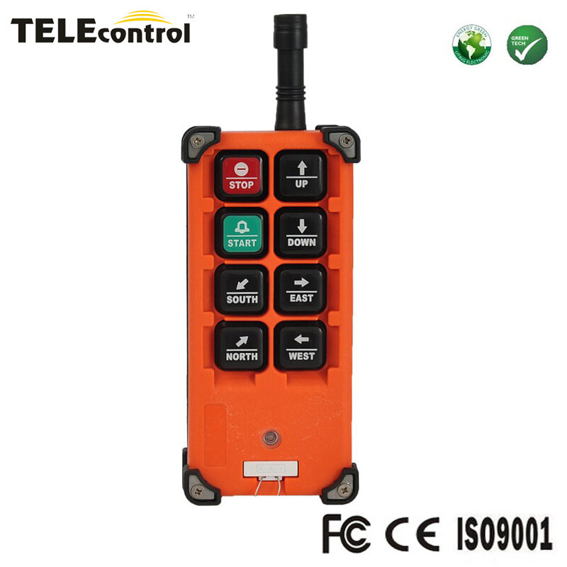 Transmisor de control remoto de radio inalámbrico industrial, Telecrane, compatible, 6 CANALES, speedF21-E1B único