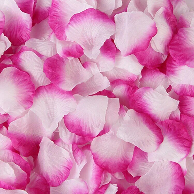 ผ้าจำลองPetalsดอกไม้งานแต่งงานดอกไม้สาวRoseกลีบตกแต่งGradient Roseกลีบ 500 ชิ้นต่อแพคเกจ
