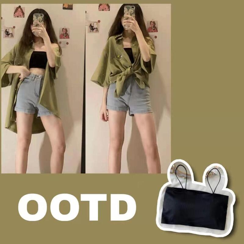 Phụ Nữ Ống Đầu Vô Hình Quây Ngực Top Quần Lót Crop Top Liền Mạch Gợi Cảm Cao Cấp Có Thể Tháo Rời Miếng Lót Bandeau Áo Ngực