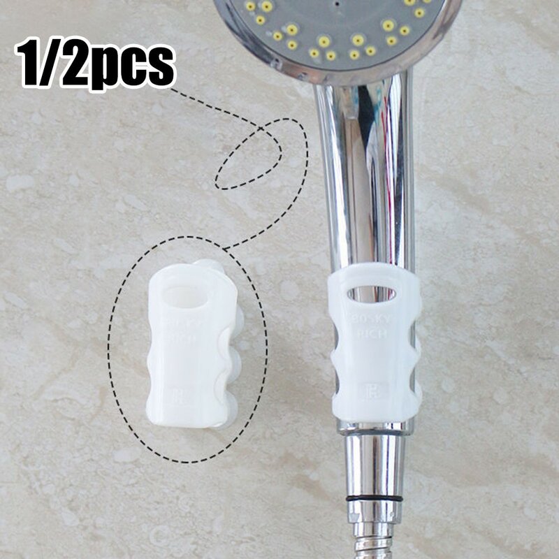 Ganchos de succión de silicona con soporte para ducha, accesorios de estante montado en la cabeza de baño, ajustable, 1/2 piezas