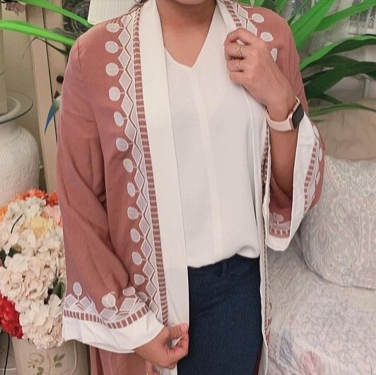 Wepbel Embroidered Cardigan Lace Up Dubai Muslim Abaya Women Long Sleeve Middle East High Waist Robe Islamic Clothing