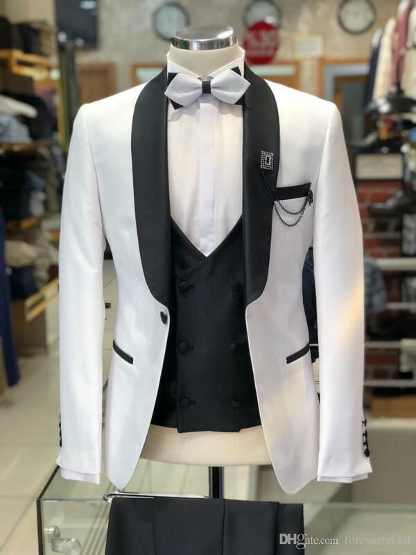 JELTONEWIN-trajes a medida de un botón para hombre, chal de solapa, esmoquin Formal para boda, novio, chaqueta de 3 piezas para baile de graduación