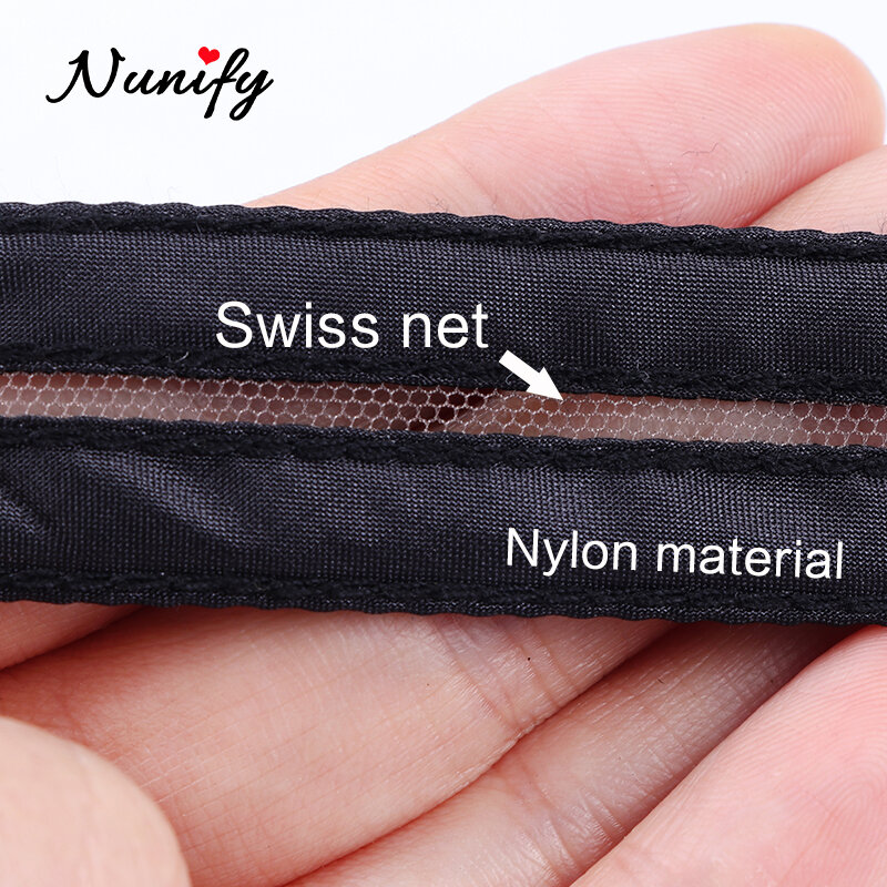 Nunify Red de encaje suizo negro, accesorio Invisible cómodo para cabello Remy, cierre de encaje para Cierre Invisible, herramientas de Peluca de moda