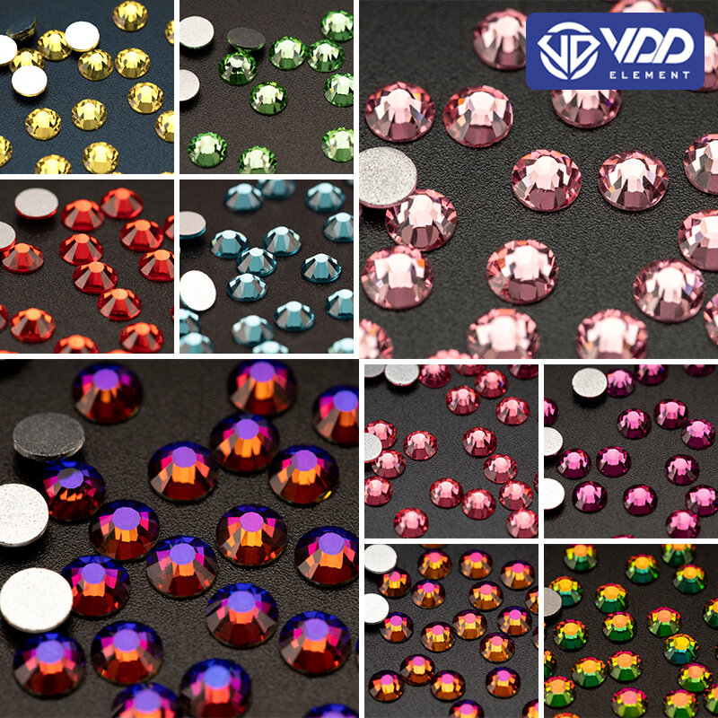 VDD SS6-SS30 AAAAA Top Quality Glass Crystal Non Hotfix Rhinestones Flatback Glitter Stones Nail Art Decorations DIY Accessories