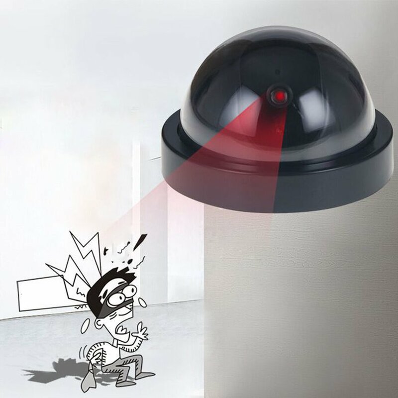 Fake Dummy Camera Dome Indoor Outdoor Simulation Camera Home Security Surveillance Simulated Camera Led Monitor