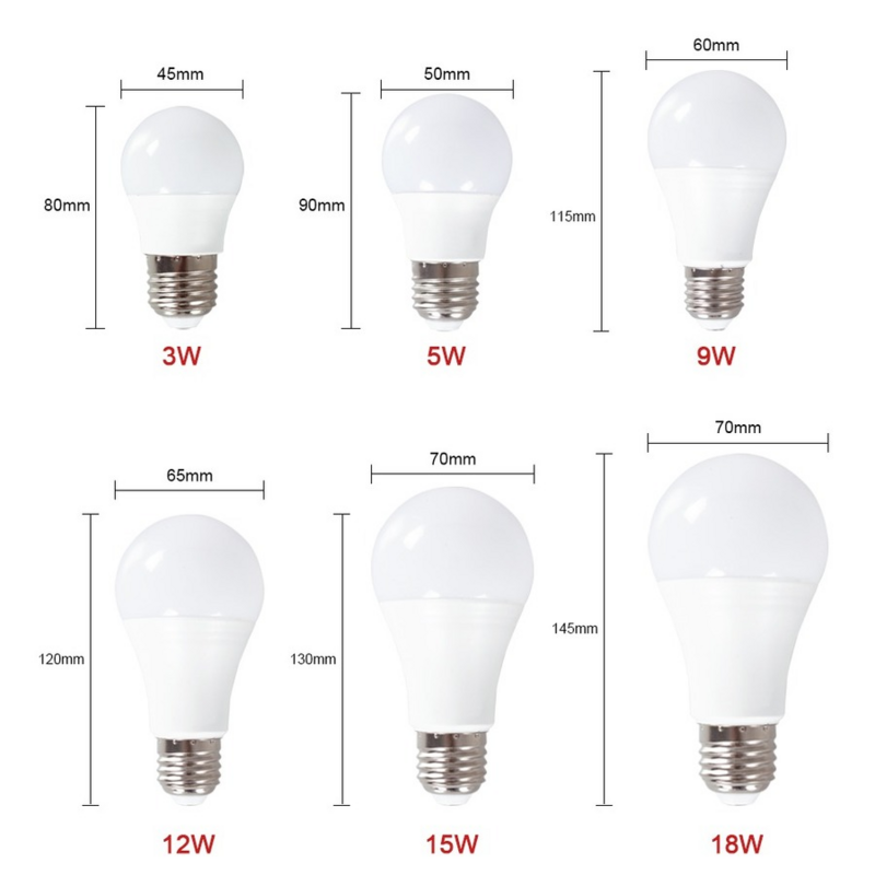 VnnZzo-bombilla LED E27 para habitación, lámpara de mesa de alto brillo, color blanco frío/cálido, luz Natural, 220V