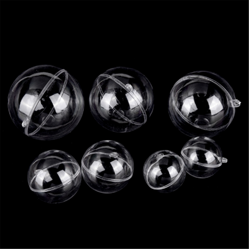 4~8cm Christmas Ball Pendants Transparent Plastic Empry Ball For Christmas Decoration Pin Tree Decorations Hanging Ornaments