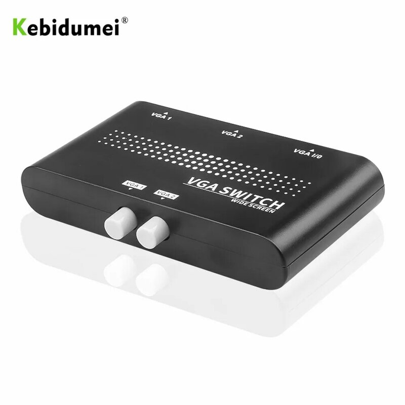 Kebidumei-Interruptor de Compartilhamento Manual, Switcher Box, 2 em 1 Out, VGA, SVGA, original para LCD, PC, atacado, mais novo, nova chegada