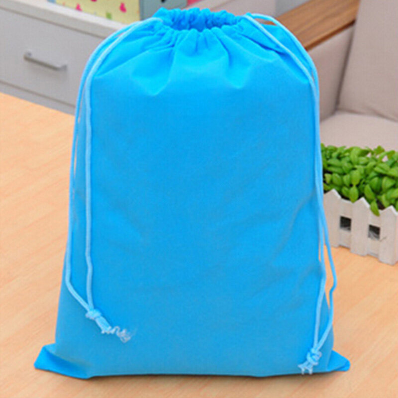 Lavável portátil Nylon Lavanderia Bag, armazenamento de roupas sujas, dobrável Drawstring Travel Bag, 6 cores