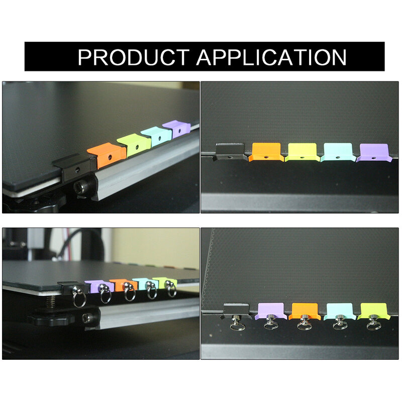 3DSWAY-3D Printer Peças, vidro aquecido Bed Plate, Clip Tool, Kit DIY, Flex, Hotbed Construir, Plamform, Braçadeira Set Acessórios, Ender 3, 4Pcs