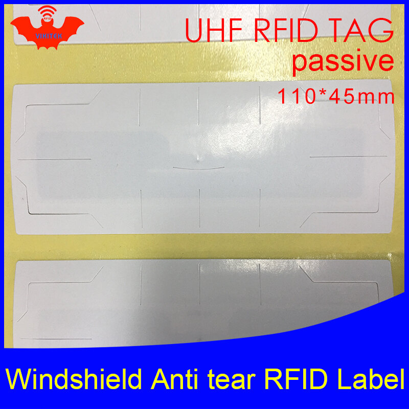 แท็ก RFID UHF สติกเกอร์กระจกรถ EPC 6C 915 M 868 M 860-960M Alien Higgs3 Anti- ฉีกขาดกาว Passive พิมพ์ RFID