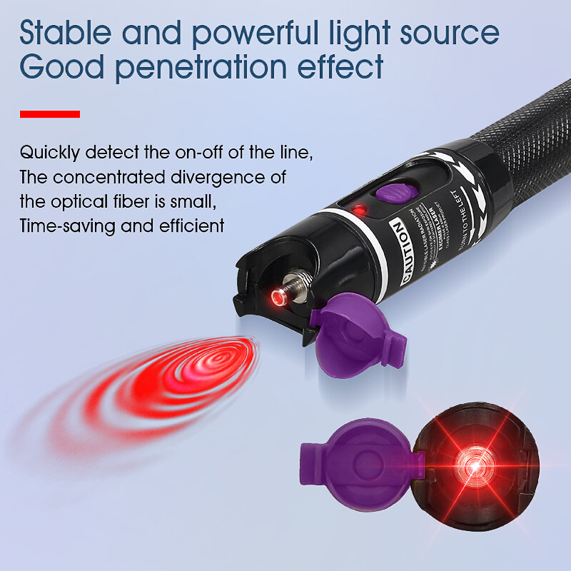 Testador de cabos de fibra óptica, localizador visual de falhas, laser, VFL AUA30, alcance 5-50km, 50MW, 30MW, 10MW, 5MW
