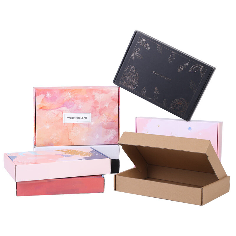 15x15x5cm Thicken Corrugated Paper Box Shipping Gift Box Mailer Small Jewelry Packaging Boxes Birthday Party Favor Box 10Pcs