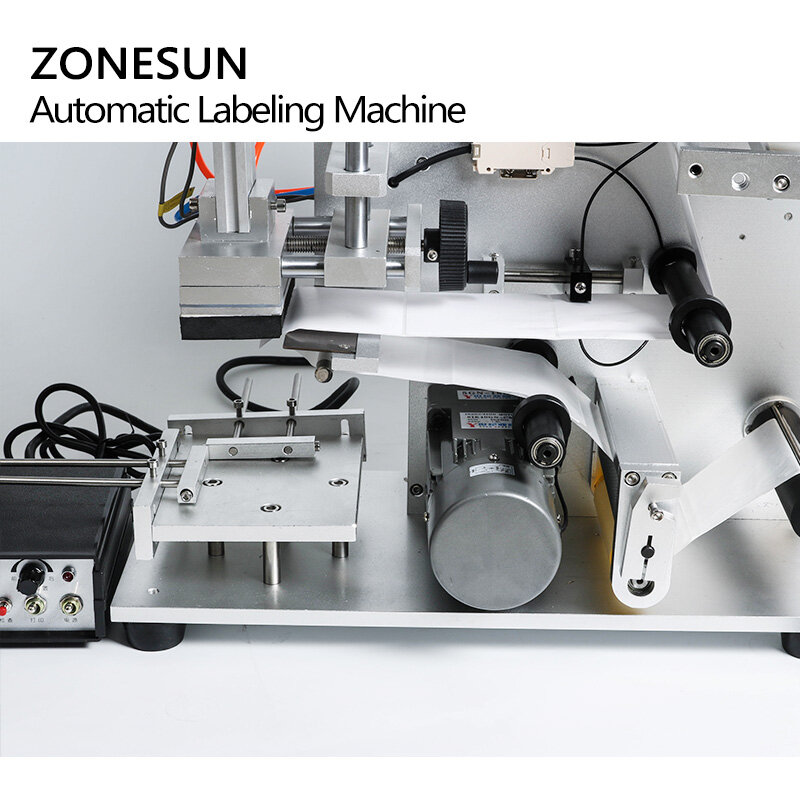 ZONESUN LT-60D กึ่งอัตโนมัตินิวเมติกเครื่องติดฉลากติดฉลากเครื่องสติกเกอร์ฉลากยาขวดเครื่องพิมพ์วันที่
